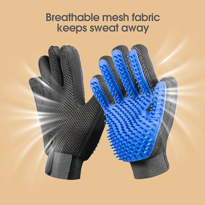Silicone Massage Gloves and Pet Hair Removal