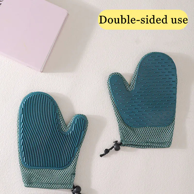 Silicone Massage Gloves and Pet Hair Removal