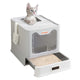 Premium Stainless Steel Foldable Cat Litter Box