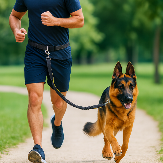 Dog Walking Belt with Detachable Shockproof Leash