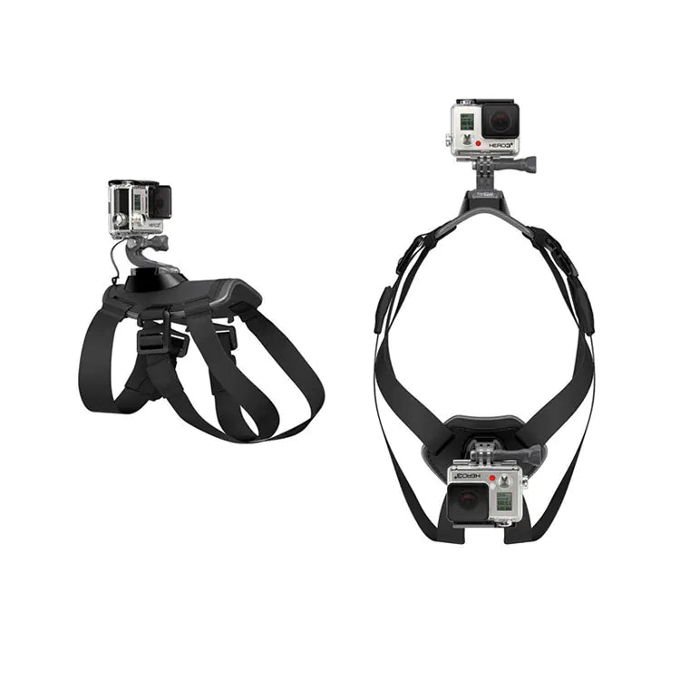 Dual camera harness designed for GoPro and DJI Osmo devices